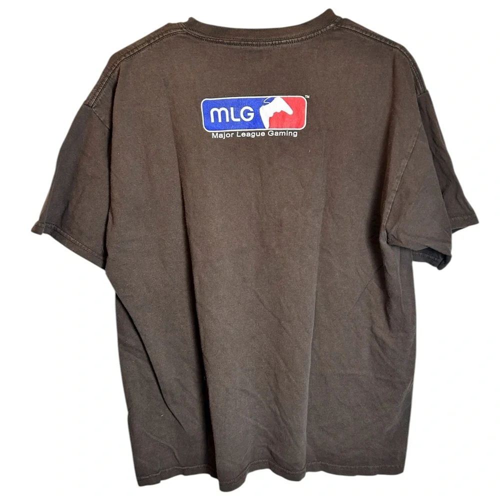 Vintage RARE Dr. Pepper Brown Major League Gaming Space Invaders Tee Size Large - Picture 5 of 5